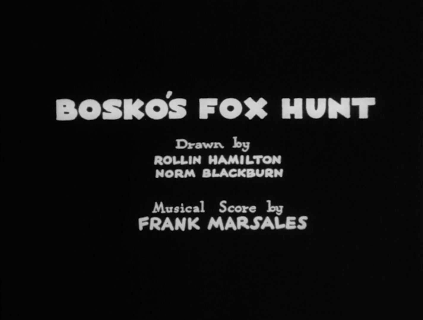 Bosko's Fox Hunt