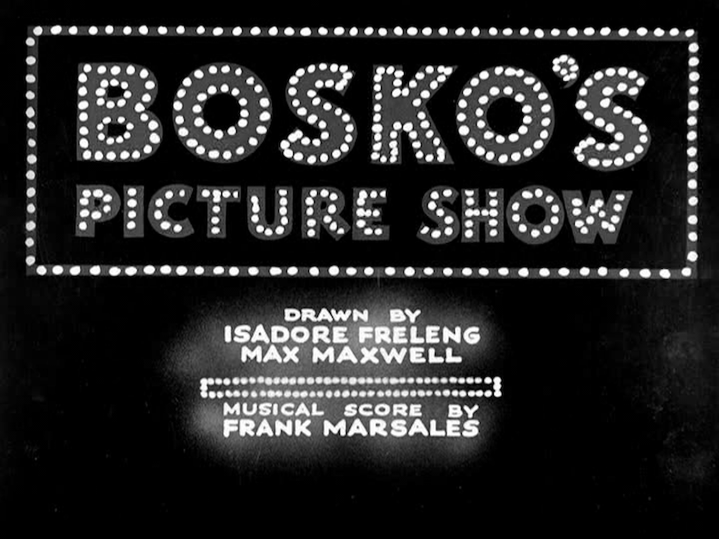 Bosko's Picture Show