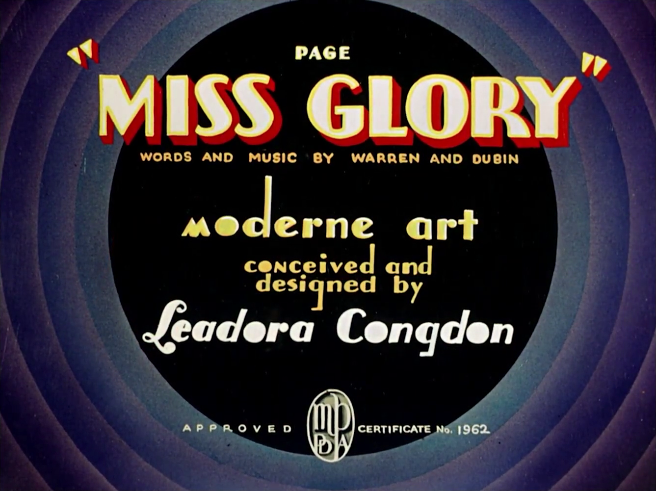 Page Miss Glory